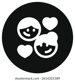 Editable romantic couple vector icon. Wedding, valentine, love, celebration. Part of a big icon set family. Perfect for web and app interfaces, presentations, infographics, etc