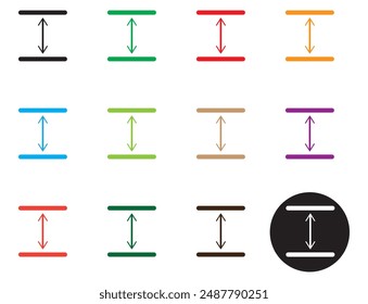 Editable room height vector icon. Property, real estate, etc. Vector Illustration.