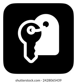 Editable room key vector icon. Part of a big icon set family. Perfect for web and app interfaces, presentations, infographics, etc