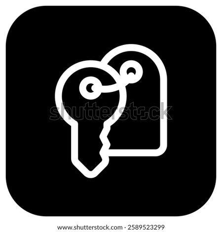 Editable room key vector icon. Part of a big icon set family. Perfect for web and app interfaces, presentations, infographics, etc