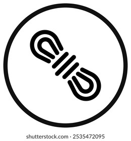 Editable rope, carabiner vector icon. Part of a big icon set family. Perfect for web and app interfaces, presentations, infographics, etc