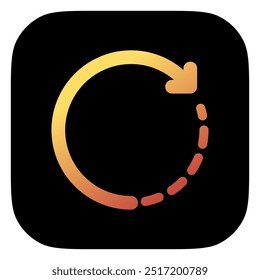 Icono de Vector de flecha giratoria editable. Parte de una gran familia de iconos. Perfecto para interfaces de Web y App, presentaciones, infografías, etc