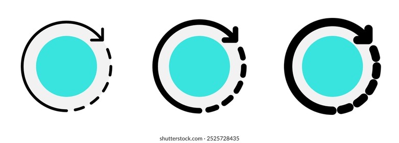 Ícone de vetor de seta giratória editável. Parte de uma grande família de conjuntos de ícones. Perfeito para interfaces web e app, apresentações, infográficos, etc