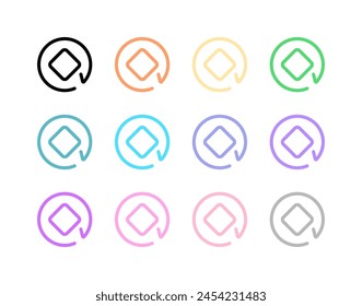 Editable rotate object vector icon. Part of a big icon set family. Perfect for web and app interfaces, presentations, infographics, etc