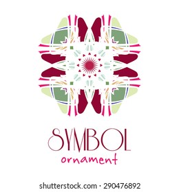 Editable round ornament. Logo template design. Vector circular symbol