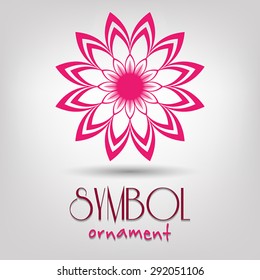 Editable round ornament. Logo template design. Vector circular symbol