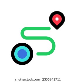 Editable route, location tracking vector icon. Map, location, navigation. Part of a big icon set family. Perfect for web and app interfaces, presentations, infographics, etc