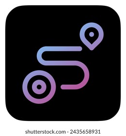 Editable route, location tracking vector icon. Map, location, navigation. Part of a big icon set family. Perfect for web and app interfaces, presentations, infographics, etc