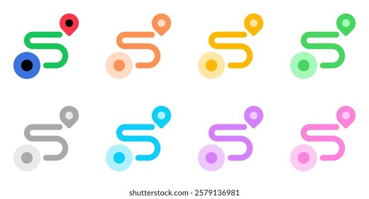 Editable route, location tracking vector icon. Map, location, navigation. Part of a big icon set family. Perfect for web and app interfaces, presentations, infographics, etc