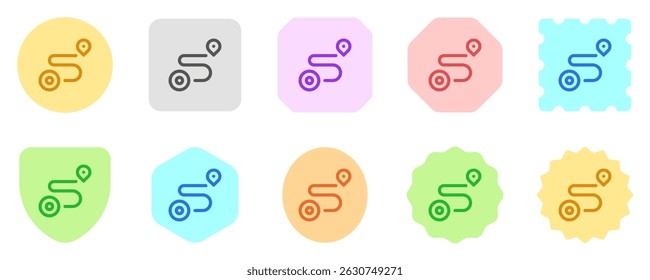 Editable route, location tracking vector icon. Map, location, navigation. Part of a big icon set family. Perfect for web and app interfaces, presentations, infographics, etc