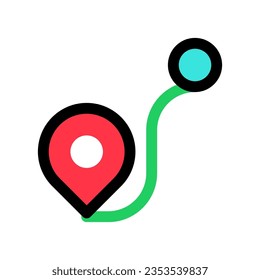 Editable route tracker vector icon. Part of a big icon set family. Perfect for web and app interfaces, presentations, infographics, etc