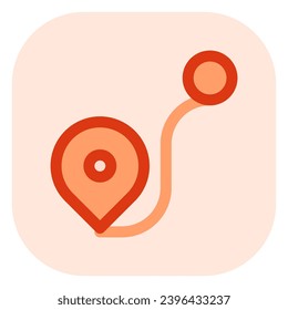 Editable route tracker vector icon. Part of a big icon set family. Perfect for web and app interfaces, presentations, infographics, etc