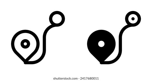 Editable route tracker vector icon. Part of a big icon set family. Perfect for web and app interfaces, presentations, infographics, etc