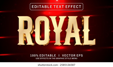 editable royal vector text effect with modern style design