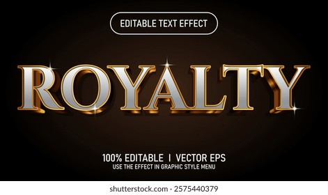 editable royalty 3d vector text effect with modern style design