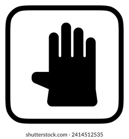 Editable rubber glove vector icon. Industry, household, gardening, landscaping. Part of a big icon set family. Perfect for web and app interfaces, presentations, infographics, etc
