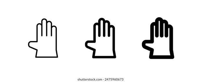 Icono de Vector de guante de goma. Industria, hogar, jardinería, paisajismo. Parte de una gran familia de iconos. Perfecto para interfaces de Web y App, presentaciones, infografías, etc