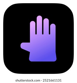 Icono de Vector de guante de goma editable. Industria, hogar, jardinería, paisajismo. Parte de una gran familia de iconos. Perfecto para interfaces de Web y App, presentaciones, infografías, etc