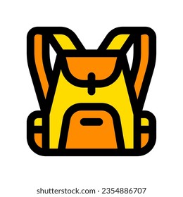 Bearbeitbarer Rucksack, Rucksack Vektorsymbol. Teil einer großen Icon-Set-Familie. Perfekt für Web- und App-Schnittstellen, Präsentationen, Infografiken usw.