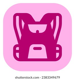 Bearbeitbarer Rucksack, Rucksack Vektorsymbol. Teil einer großen Icon-Set-Familie. Perfekt für Web- und App-Schnittstellen, Präsentationen, Infografiken usw.