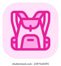 Bearbeitbarer Rucksack, Rucksack Vektorsymbol. Teil einer großen Icon-Set-Familie. Perfekt für Web- und App-Schnittstellen, Präsentationen, Infografiken usw.