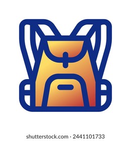 Editierbarer Rucksack, Rucksack Vektor-Symbol. Teil einer großen Icon-Set-Familie. Perfekt für Web- und App-Schnittstellen, Präsentationen, Infografiken usw