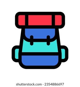 Editable rucksack, camper bag, backpack vector icon. Part of a big icon set family. Perfect for web and app interfaces, presentations, infographics, etc