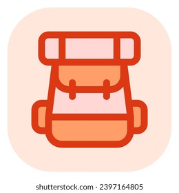 Editable rucksack, camper bag, backpack vector icon. Part of a big icon set family. Perfect for web and app interfaces, presentations, infographics, etc