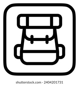 Editable rucksack, camper bag, backpack vector icon. Part of a big icon set family. Perfect for web and app interfaces, presentations, infographics, etc