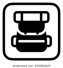 Editable rucksack, camper bag, backpack vector icon. Part of a big icon set family. Perfect for web and app interfaces, presentations, infographics, etc