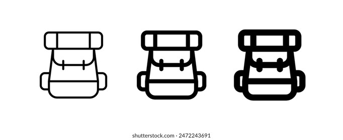 Editable rucksack, camper bag, backpack vector icon. Part of a big icon set family. Perfect for web and app interfaces, presentations, infographics, etc