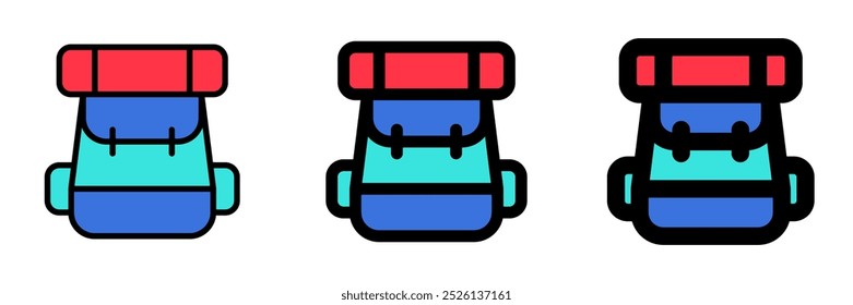 Editable rucksack, camper bag, backpack vector icon. Part of a big icon set family. Perfect for web and app interfaces, presentations, infographics, etc