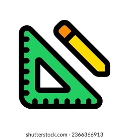Editable ruler, pencil, design, drafting, tools, planning vector icon. Construction, industry. Part of a big icon set family. Perfect for web and app interfaces, presentations, infographics, etc