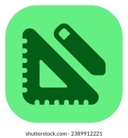 Editable ruler, pencil, design, drafting, tools, planning vector icon. Construction, industry. Part of a big icon set family. Perfect for web and app interfaces, presentations, infographics, etc