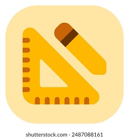 Editable ruler, pencil, design, drafting, tools, planning vector icon. Construction, industry. Part of a big icon set family. Perfect for web and app interfaces, presentations, infographics, etc