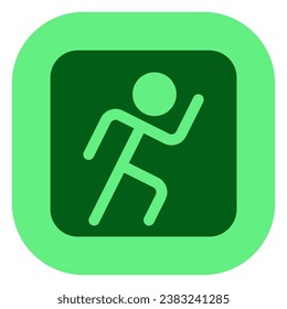 Figura de stick ejecutable editable, icono de vector de acción. Parte de una familia de iconos grandes. Perfecto para interfaces web y de aplicaciones, presentaciones, infografías, etc