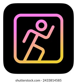 Editierbare laufende Strichfigur, Aktionsvektorsymbol. Teil einer großen Icon-Set-Familie. Perfekt für Web- und App-Schnittstellen, Präsentationen, Infografiken usw