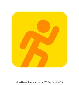 Figura de palo de correr editable, icono de Vector de acción. Parte de una gran familia de iconos. Perfecto para interfaces de Web y App, presentaciones, infografías, etc