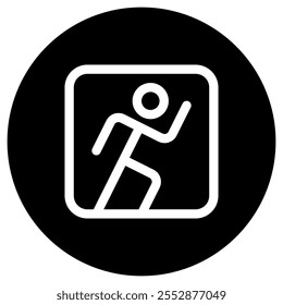 Figura de palo de ejecución editable, icono de Vector de acción. Parte de una gran familia de iconos. Perfecto para interfaces de Web y App, presentaciones, infografías, etc