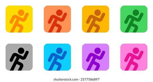 Editable running stick figure, action vector icon. Part of a big icon set family. Perfect for web and app interfaces, presentations, infographics, etc