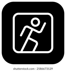 Editable running stick figure, action vector icon. Part of a big icon set family. Perfect for web and app interfaces, presentations, infographics, etc