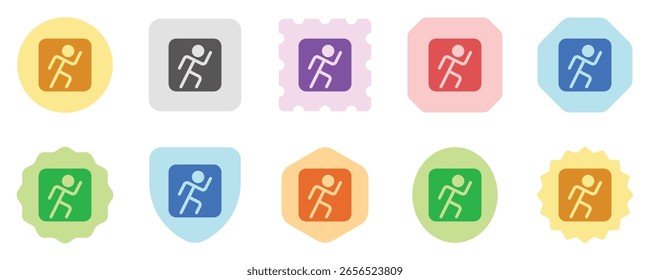 Figura de palo de ejecución editable, icono de Vector de acción. Parte de una gran familia de iconos. Perfecto para interfaces de Web y App, presentaciones, infografías, etc