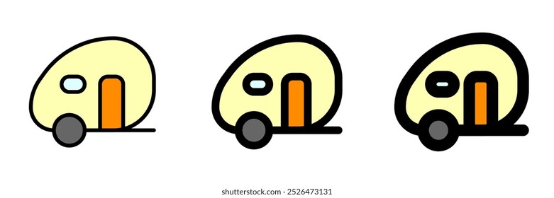 Editable rv trailer vector icon. Vehicles, transportation, travel. Part of a big icon set family. Perfect for web and app interfaces, presentations, infographics, etc