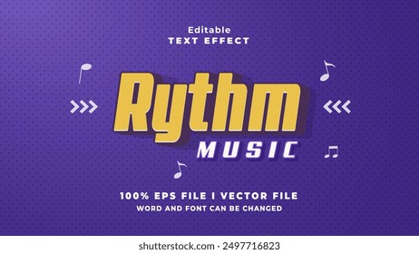 editable rythm music text effect.typhography logo