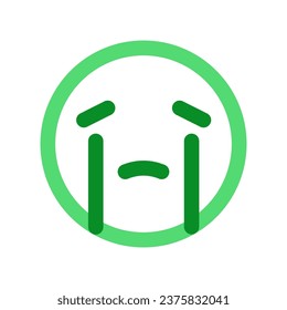 Editable sad, teary, crying face vector icon. Part of a big icon set family. Perfect for web and app interfaces, presentations, infographics, etc