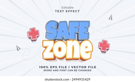 editable safe zone text effect.typhography logo