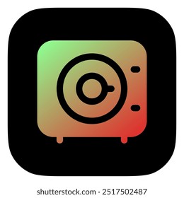 Caja fuerte editable, caja fuerte, icono de Vector de ahorro. Parte de una gran familia de iconos. Finanzas, negocios, inversiones, contabilidad. Perfecto para interfaces de Web y App, presentaciones, infografías, etc