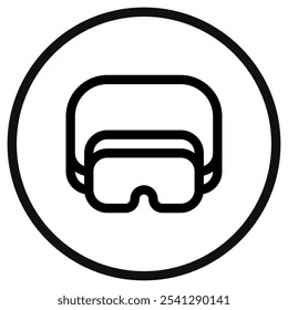 Editable safety goggle, eye protection vector icon. Construction, tools, industry. Part of a big icon set family. Perfect for web and app interfaces, presentations, infographics, etc