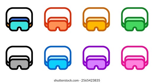 Editable safety goggle, eye protection vector icon. Construction, tools, industry. Part of a big icon set family. Perfect for web and app interfaces, presentations, infographics, etc