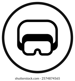 Editable safety goggle, eye protection vector icon. Construction, tools, industry. Part of a big icon set family. Perfect for web and app interfaces, presentations, infographics, etc